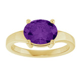 14K Yellow Natural Amethyst Ring
