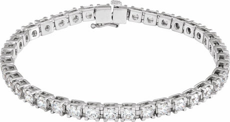 14K White 6 CTW Lab-Grown Diamond Link 7 1/4" Bracelet