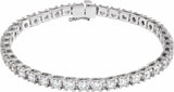Sterling Silver 6 CTW Lab-Grown Diamond Line 7 1/4" Bracelet