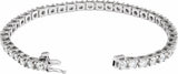 Sterling Silver 6 CTW Lab-Grown Diamond Line 7 1/4" Bracelet