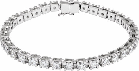 14K White 8 CTW Lab-Grown Diamond Line 7 1/4" Bracelet