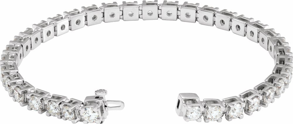 14K White 8 CTW Lab-Grown Diamond Line 7 1/4" Bracelet