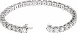 14K White 8 CTW Lab-Grown Diamond Line 7 1/4" Bracelet