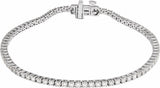 Sterling Silver 2 CTW Lab-Grown Diamond Line 7" Bracelet