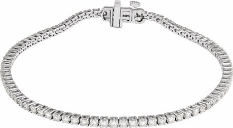 Sterling Silver 2 CTW Lab-Grown Diamond Line 7" Bracelet