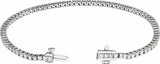 Sterling Silver 2 CTW Lab-Grown Diamond Line 7" Bracelet