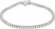 Sterling Silver 3 CTW Lab-Grown Diamond Line 7" Bracelet