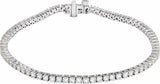 Sterling Silver 3 CTW Lab-Grown Diamond Line 7" Bracelet