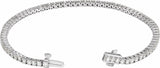 14K White 3 CTW Lab-Grown Diamond Line 7" Bracelet