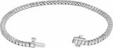 Sterling Silver 3 CTW Lab-Grown Diamond Line 7" Bracelet