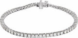 Sterling Silver 4 CTW Lab-Grown Diamond Line 7" Bracelet