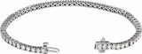 14K White 4 CTW Lab-Grown Diamond Line 7" Bracelet