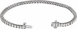 Sterling Silver 4 CTW Lab-Grown Diamond Line 7" Bracelet