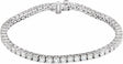 Sterling Silver 5 CTW Lab-Grown Diamond Line 7" Bracelet