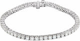 Sterling Silver 5 CTW Lab-Grown Diamond Line 7" Bracelet