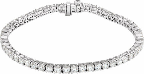 Sterling Silver 5 CTW Lab-Grown Diamond Line 7" Bracelet