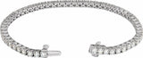 14K White 5 CTW Lab-Grown Diamond Line 7" Bracelet