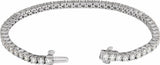 Sterling Silver 5 CTW Lab-Grown Diamond Line 7" Bracelet