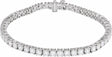 14K White Gold 6 CTW Lab-Grown Diamond Line 7" Bracelet