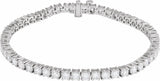 14K White Gold 6 CTW Lab-Grown Diamond Line 7" Bracelet