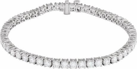 14K White Gold 6 CTW Lab-Grown Diamond Line 7" Bracelet