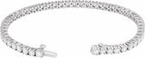 14K White Gold 6 CTW Lab-Grown Diamond Line 7" Bracelet