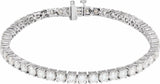 14K White 7 CTW Lab-Grown Diamond Line 7" Bracelet