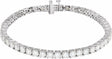 14K White 7 CTW Lab-Grown Diamond Line 7" Bracelet