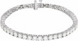 Sterling Silver 7 CTW Lab-Grown Diamond Line 7" Bracelet