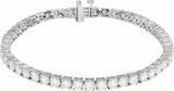 Sterling Silver 7 CTW Lab-Grown Diamond Line 7" Bracelet