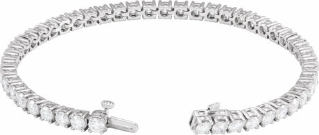 14K White Gold 7 CTW Lab-Grown Diamond Line 7" Bracelet