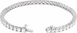 14K White 7 CTW Lab-Grown Diamond Line 7" Bracelet