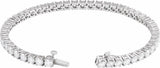 Sterling Silver 7 CTW Lab-Grown Diamond Line 7" Bracelet