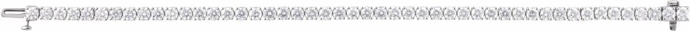 14K White 7 CTW Lab-Grown Diamond Line 7" Bracelet