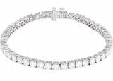 Sterling Silver 8 CTW Lab-Grown Diamond Line 7" Bracelet