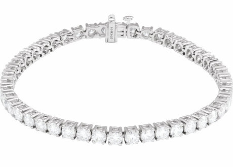 Sterling Silver 8 CTW Lab-Grown Diamond Line 7" Bracelet