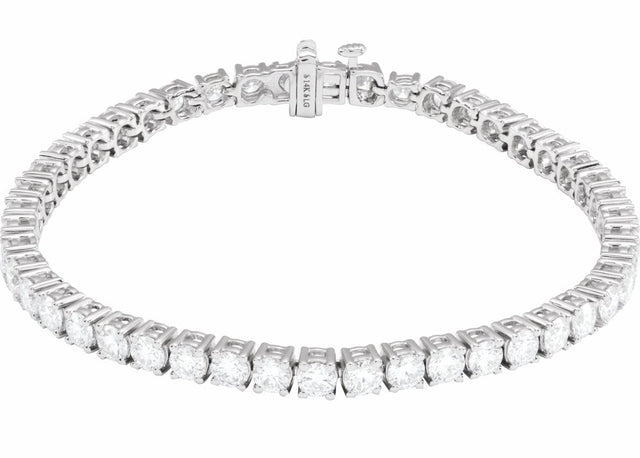 Sterling Silver 8 CTW Lab-Grown Diamond Line 7" Bracelet