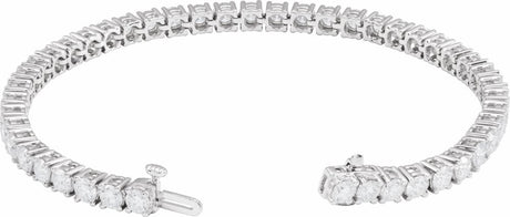 14K White Gold 8 CTW Lab-Grown Diamond Line 7" Bracelet