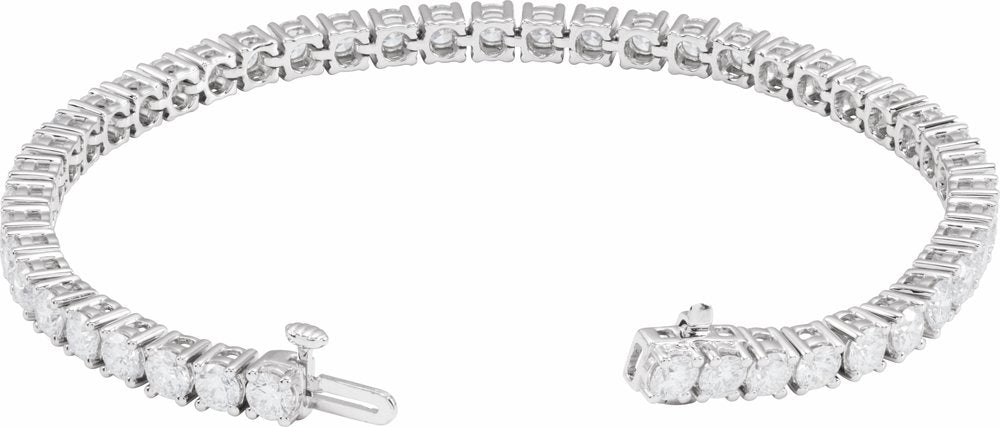 14K White 8 CTW Lab-Grown Diamond Line 7" Bracelet