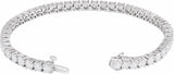 14K White 8 CTW Lab-Grown Diamond Line 7" Bracelet