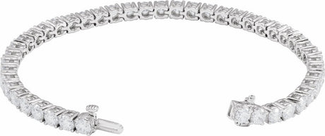 14K White Gold 9 CTW Lab-Grown Diamond Line 7" Bracelet