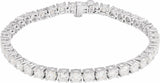 14K White 10 CTW Lab-Grown Diamond Line 7" Bracelet