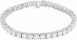 Sterling Silver 10 CTW Lab-Grown Diamond Line 7" Bracelet
