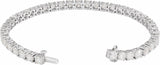 14K White 10 CTW Lab-Grown Diamond Line 7" Bracelet