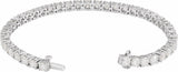 Sterling Silver 10 CTW Lab-Grown Diamond Line 7" Bracelet