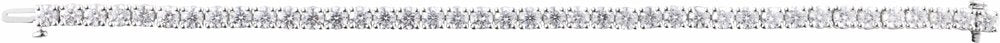 14K White 10 CTW Lab-Grown Diamond Line 7" Bracelet