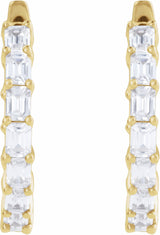 14K Yellow 3 CTW Lab-Grown Diamond Inside-Outside 21.2 mm Hoop Earrings