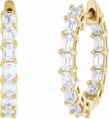 14K Yellow 3 CTW Lab-Grown Diamond Inside-Outside 21.2 mm Hoop Earrings