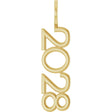 14K Yellow 2028 Year Pendant