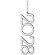 Sterling Silver 2028 Year Charm/Pendant